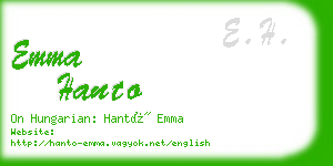 emma hanto business card